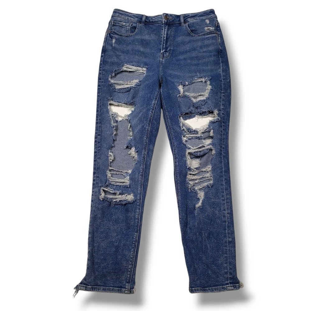 American Eagle Mom Jeans‎ Womens 8 Ripped Distressed High Rise